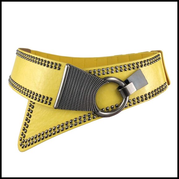 Vintage Punk Studded Belt Adjustable Elastic Waistband Retro 80s Style main image 6